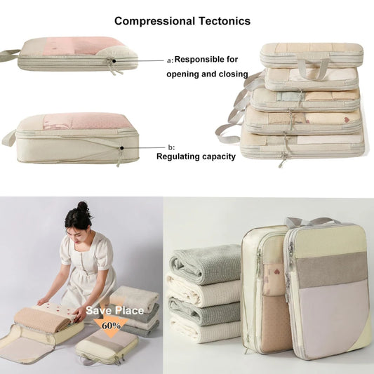5PCS Compression Packing Cubes Set