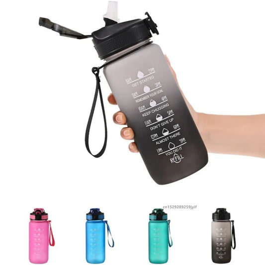 700ml Motivational Water Bottle with Straw